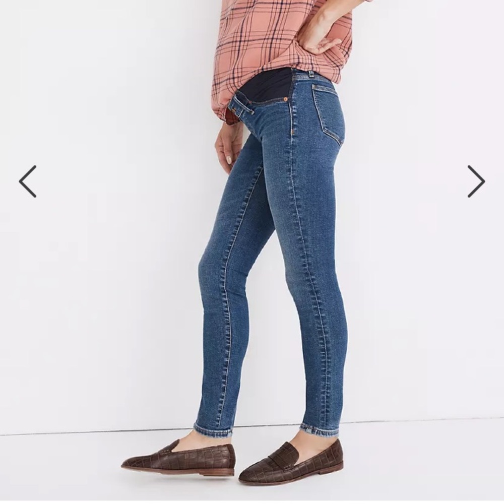 skinny jeans in wendover wash:maternity